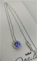 Collana Miluna Donna in Oro bianco Tanzanite 1.308 Ct CLD4403 - CLD4403